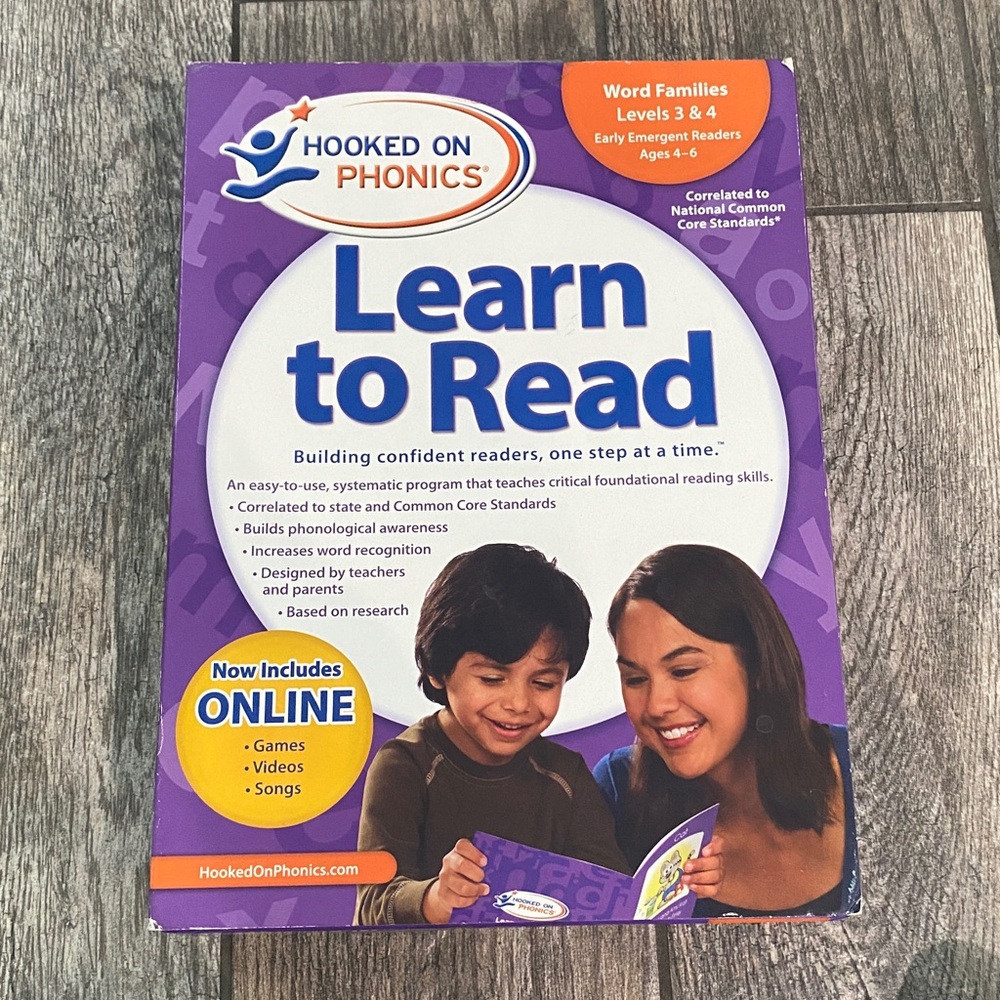 Hooked On Phonics Learn to Read AGES 4-6 Word Families
